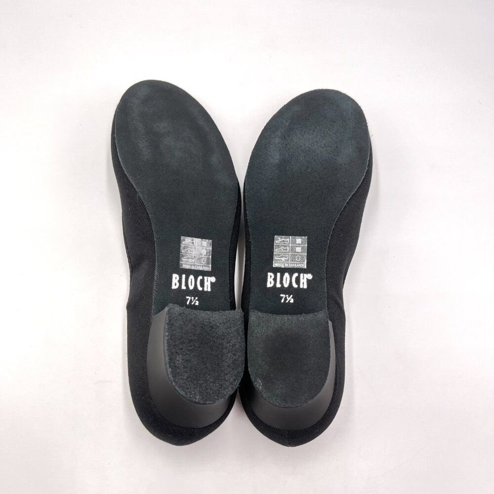 Bloch Womens Size‎ 7.5 S0326L Accent Black Canvas Dance Heels Shoes - Picture 9 of 14